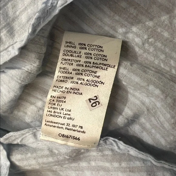 Free People Leave It To Me Crop Top Light Blue Blouse Size Large - Picture 7 of 7